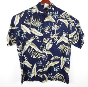 Caribbean Hawaiian Short Sleeve Floral 70/30 Silk